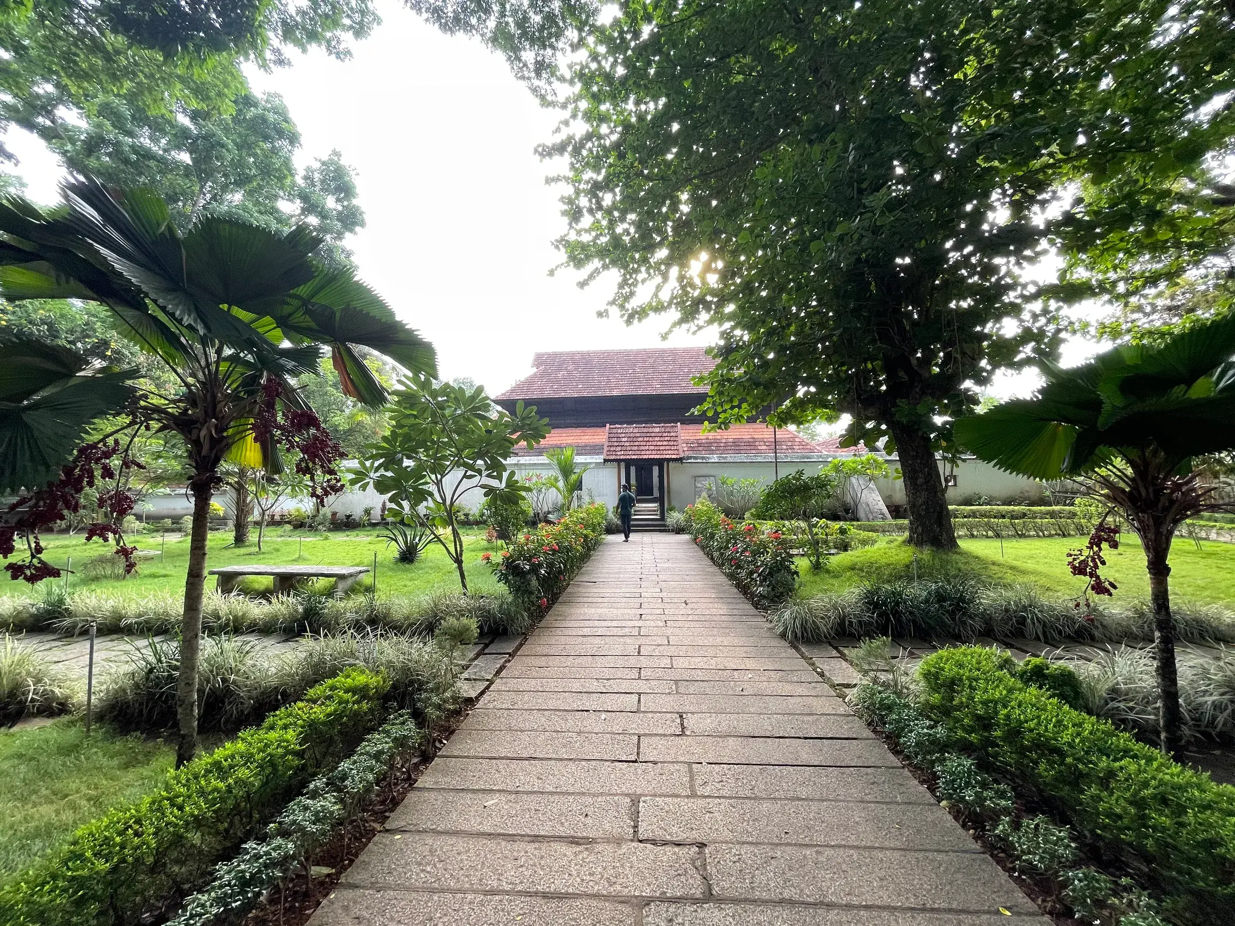 The gabled front of Krishnapuram Palace
