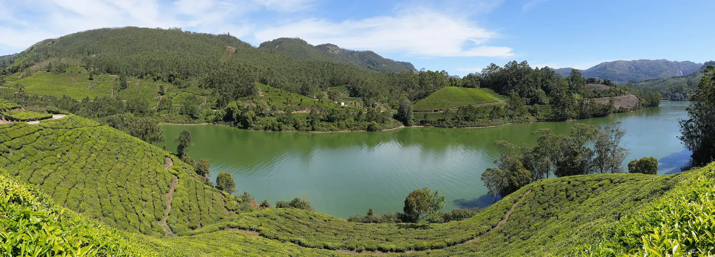 Mattupetty reservoir surrounded by hills