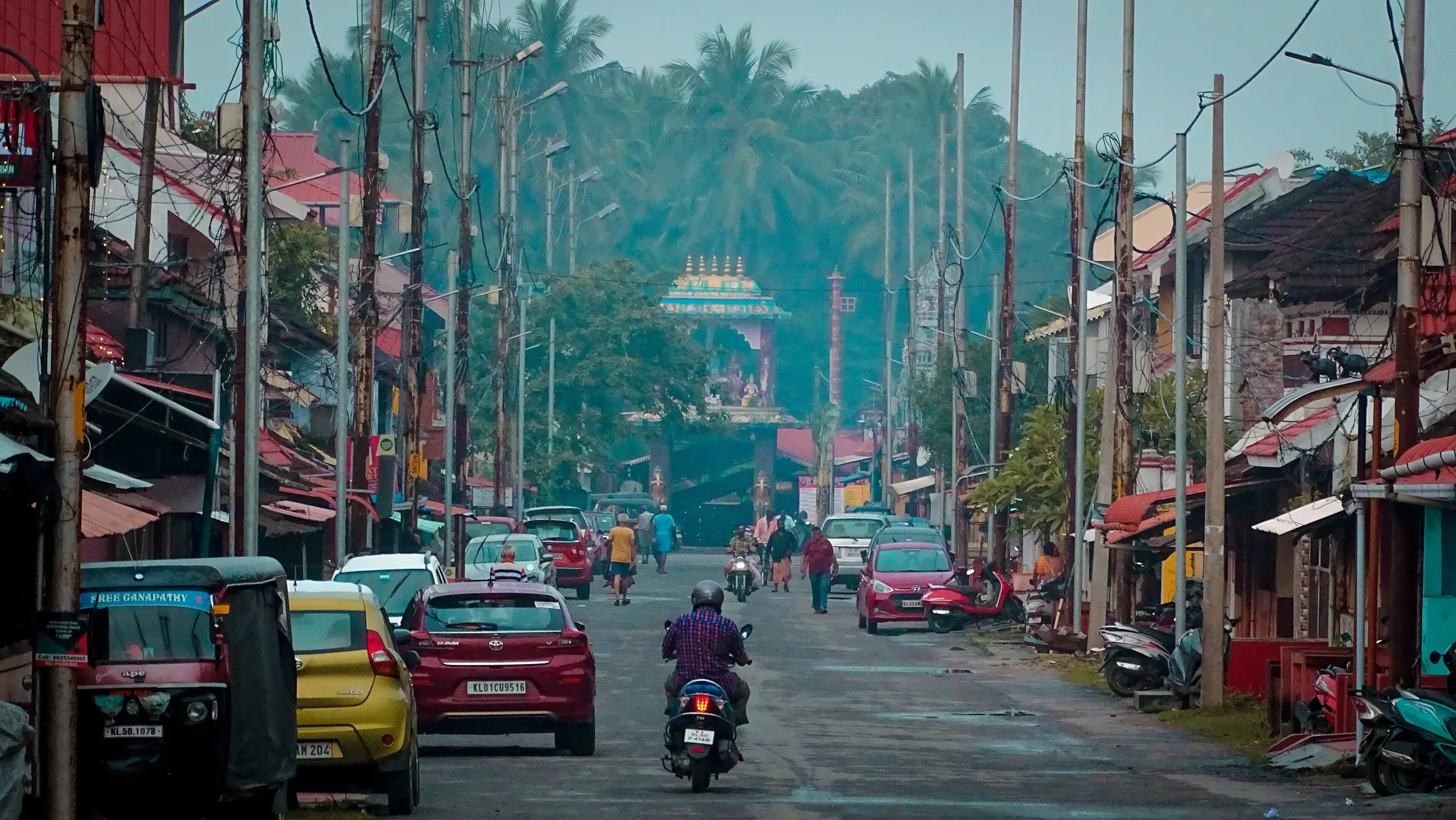 The traditional agraharam street at Kalpathy