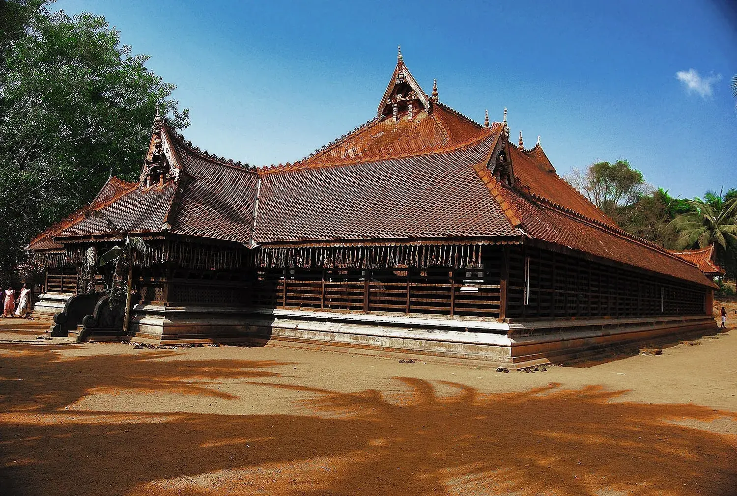 The traditional Koothambalam theatre at Kerala Kalamandalam