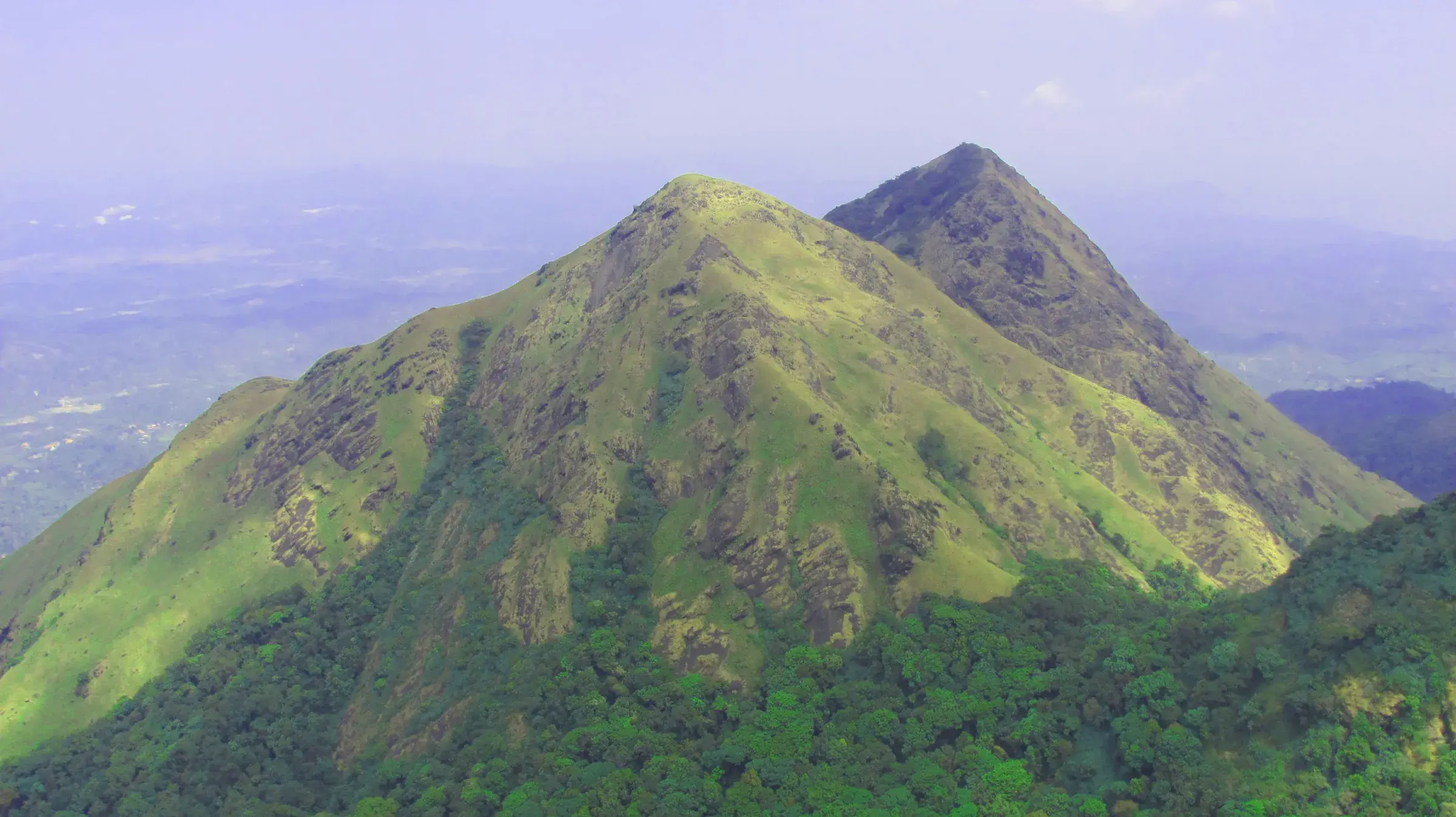 The green slopes of Chembra Peak in Wayanad